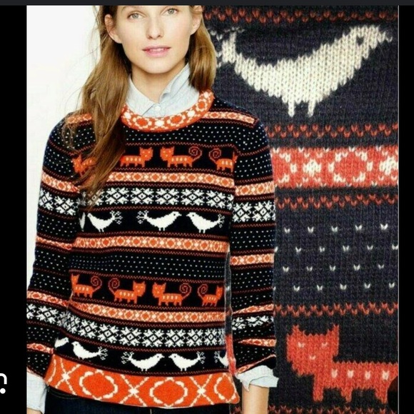J. CREW Cat Bird Wool Blend Sweater - Picture 2 of 14